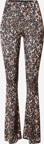 Hoermanseder x About You Flared Leggings 'Fame' in Brown: front