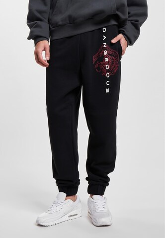 Dangerous DNGRS Tapered Pants in Black: front