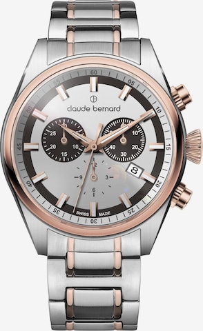 Claude Bernard Analog Watch 'Proud Heritage Chronograph' in White: front