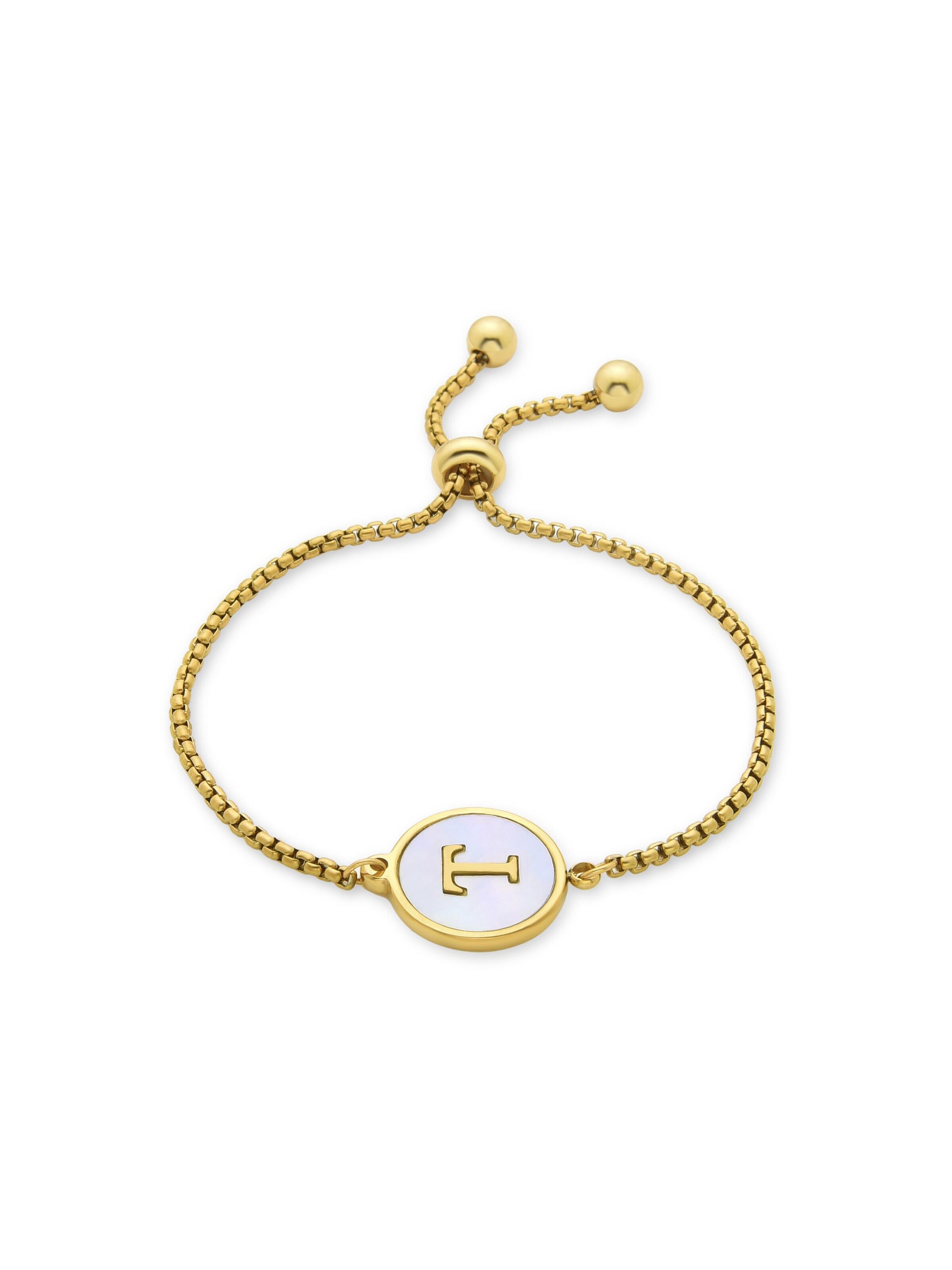 Luxenter Náramok 'Alphabet', veľkosť 15 - 20 cm - zlatá, Produkt