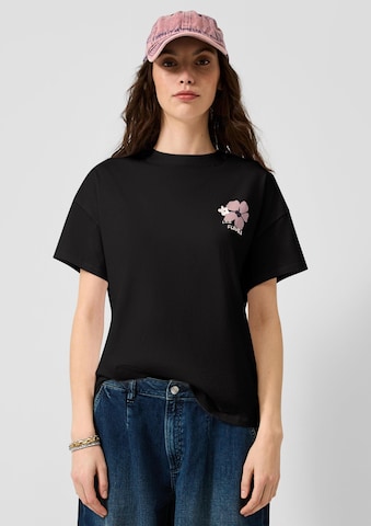 QS T-Shirt in Schwarz