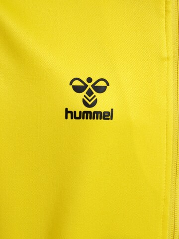 Hummel Athletic Zip-Up Hoodie 'ESSENTIAL' in Yellow