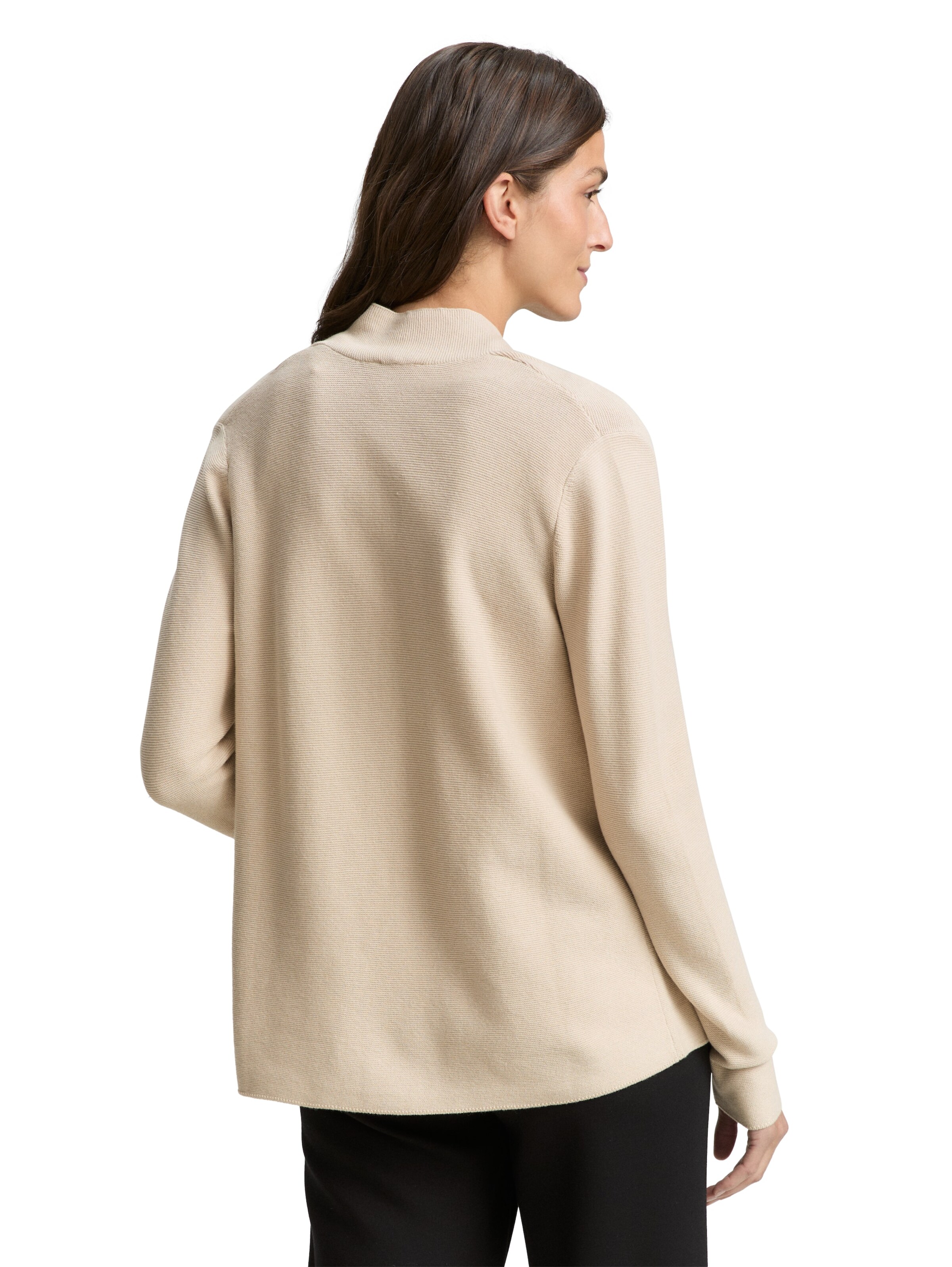 TOM TAILOR Knit Cardigan in Beige