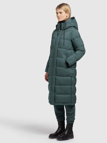 khujo Winter Coat ' JULINA2 MATT ' in Green