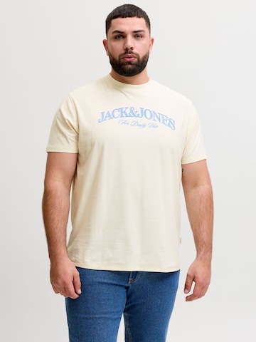 Jack & Jones Plus - Camiseta 'JORCassis' en blanco: frente