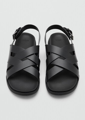 MANGO MAN Sandale 'Bio' in Schwarz