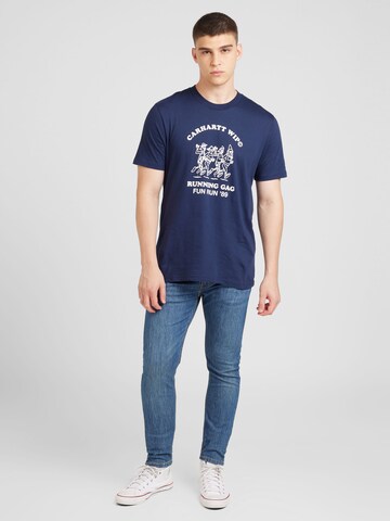 Carhartt WIP Tričko 'Fun Run' – modrá