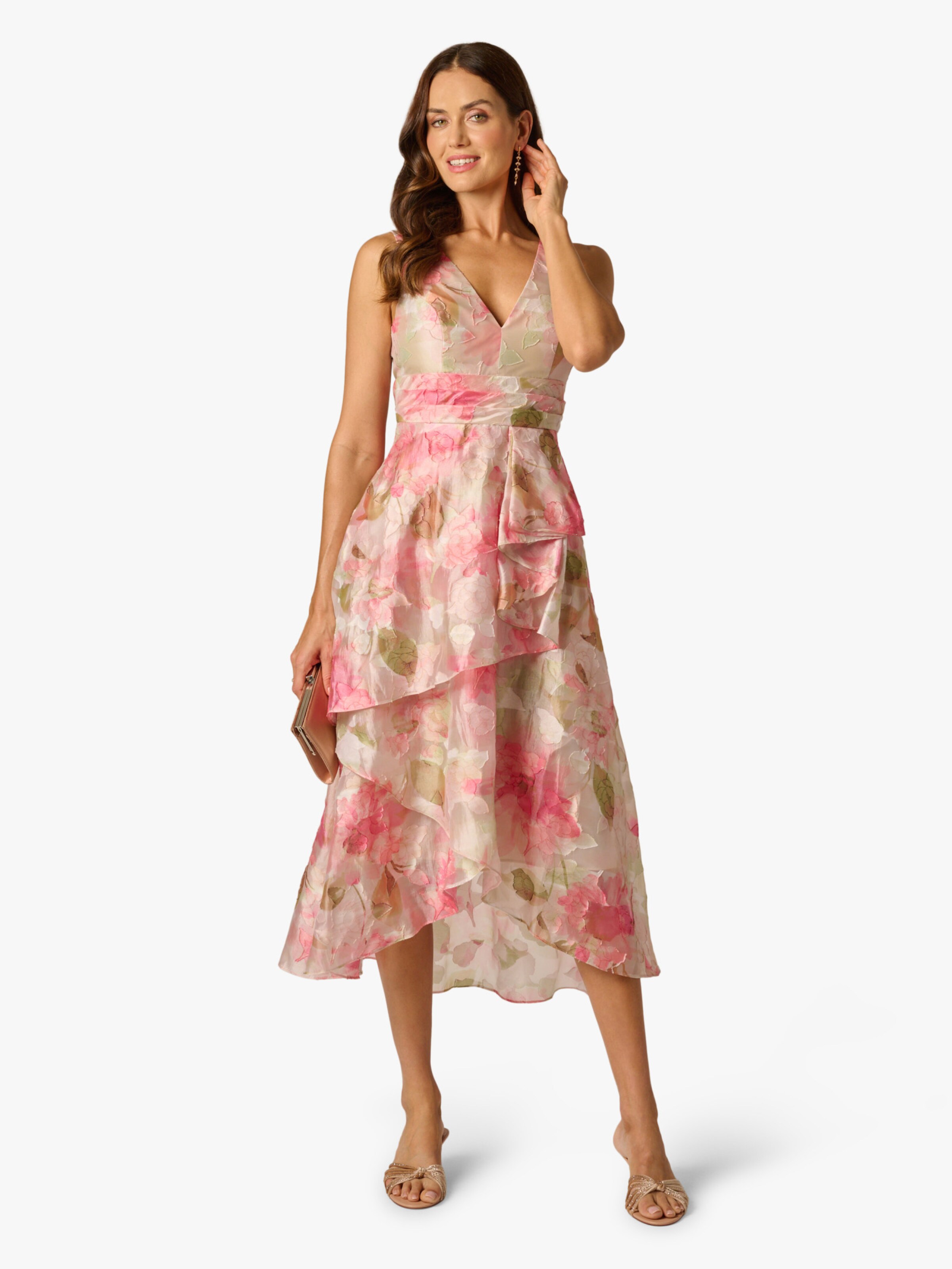 Adrianna Papell Jurk 'Cascade Organza ' in Gemengde kleuren: voorkant