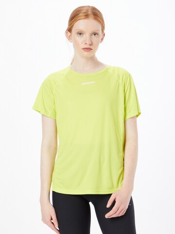 Superdry - Camiseta funcional en amarillo: frente