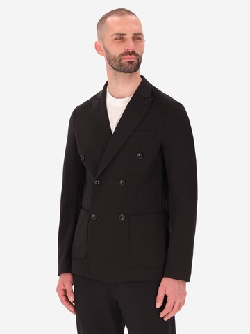 Distretto12 Regular fit Colbert 'Milano' in Zwart: voorkant