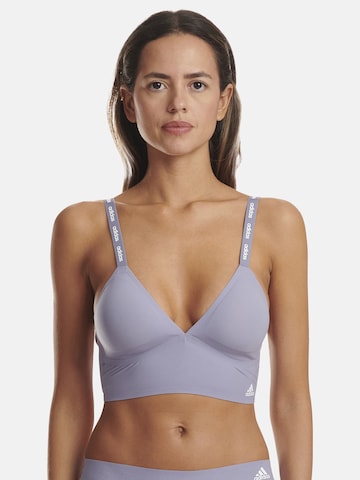 Triangle Soutien-gorge ' LONGLINE BRALETTE ' ADIDAS SPORTSWEAR en bleu : devant