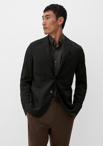 s.Oliver BLACK LABEL Slim Fit Sakko in Schwarz: predná strana