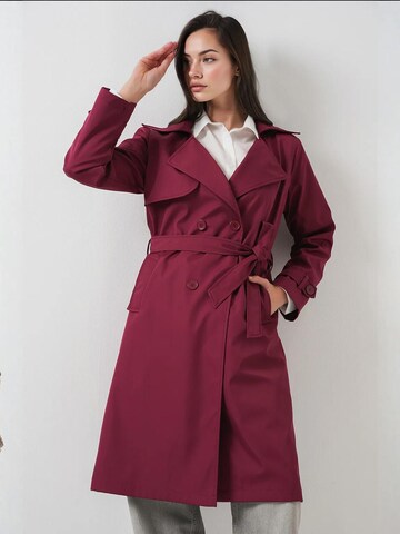 Manteau mi-saison Bigdart en rouge