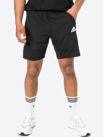 Regular Pantaloni sport de la ADIDAS SPORTSWEAR pe negru: față