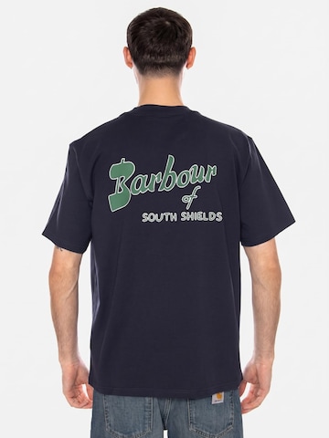 Barbour Shirt 'OS FIT ARCHIVE LOGO T-SHIRT NAVY' in Blauw