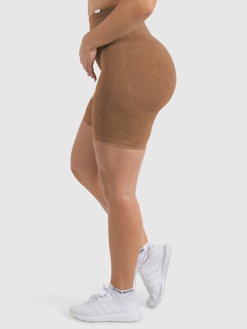 Coupe slim Leggings 'Batik Ruth' Smilodox en marron