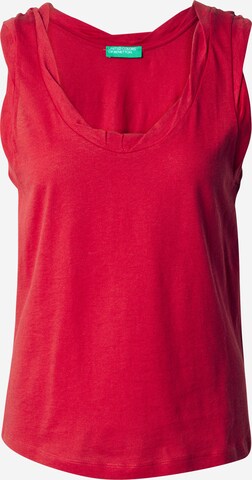 UNITED COLORS OF BENETTON - Top em vermelho: frente