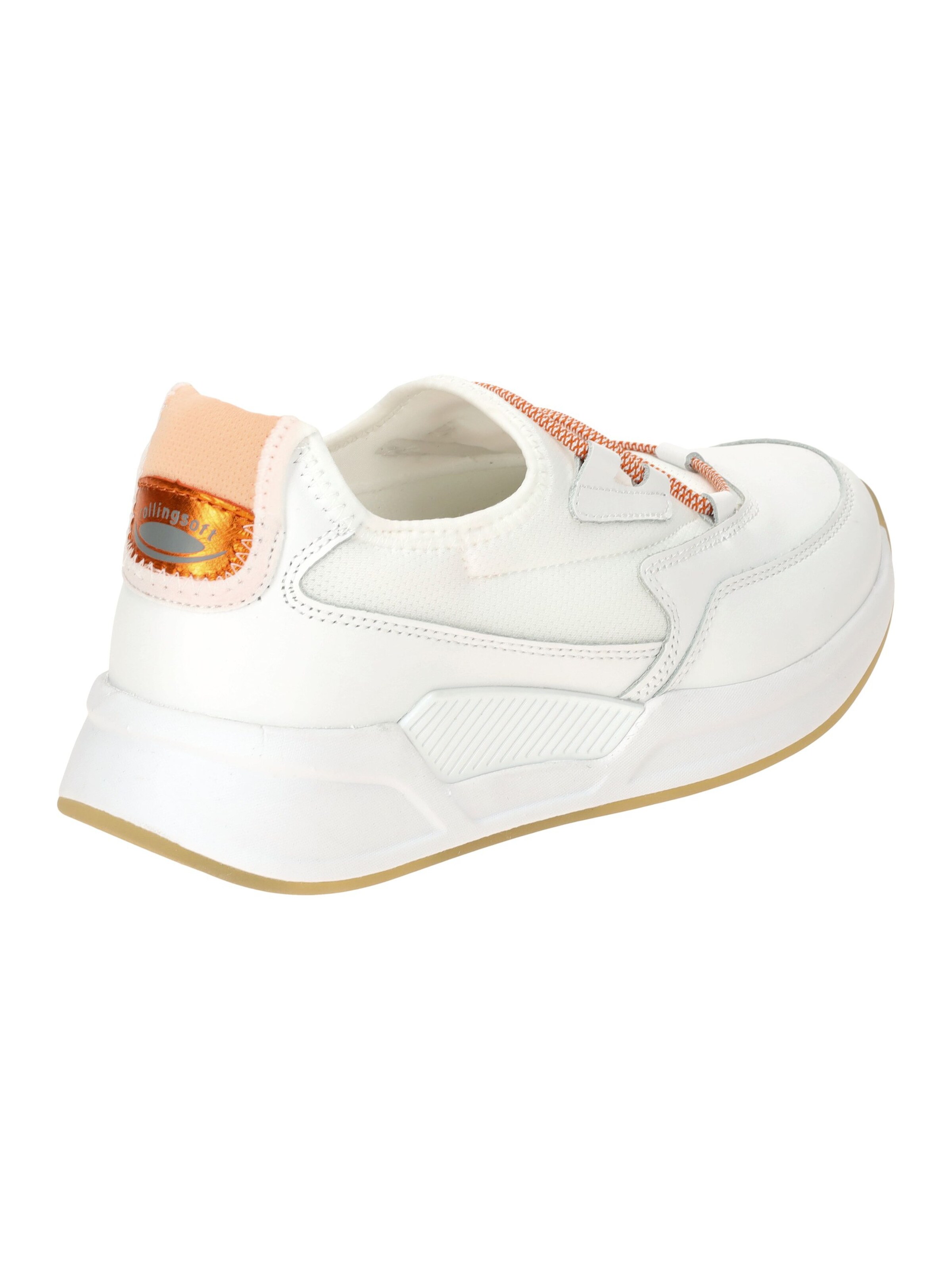 GABOR Hausschuh 'Gabor RollingSoft Slipper Schuhe weiß orange 66.951.51'‌‌‌‌‌‌‌ in Weiß