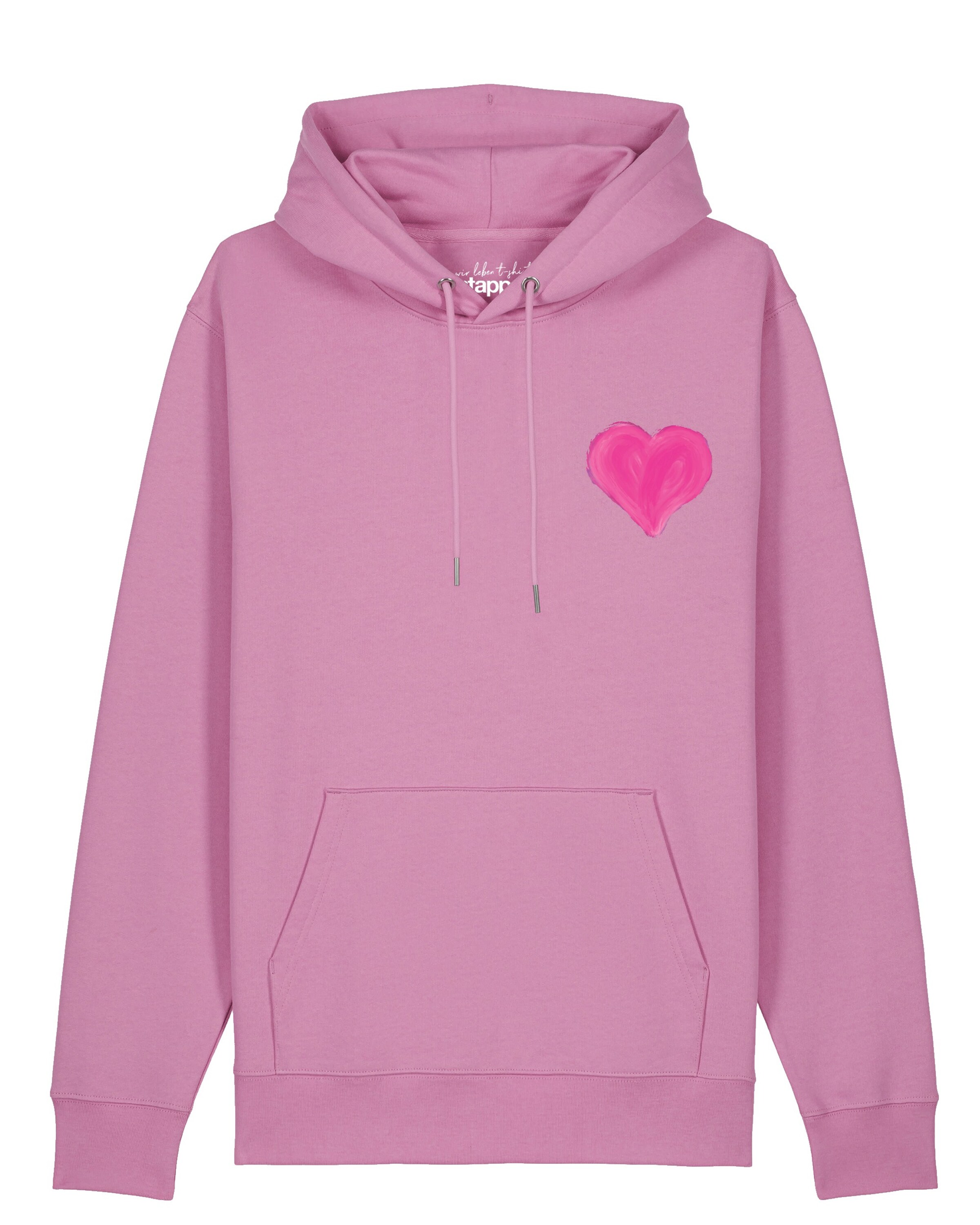 Felpa 'Pink Heart' di Watapparel in rosa: frontale