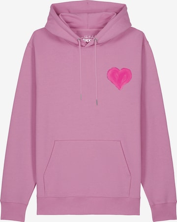 Watapparel Sweatshirt 'Pink Heart' in Roze: voorkant