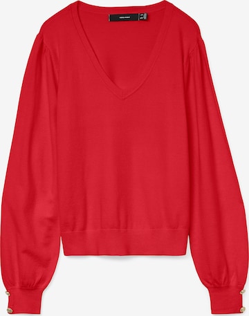 VERO MODA Pullover 'VMHOLLYKARIS' in Rot: Vorderseite