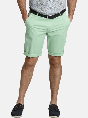 Charles Colby Loosefit Chino 'Baron Aiden' in Groen: voorkant