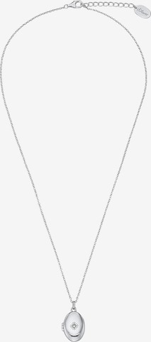 s.Oliver Necklace 'Medaillon' in Silver: front