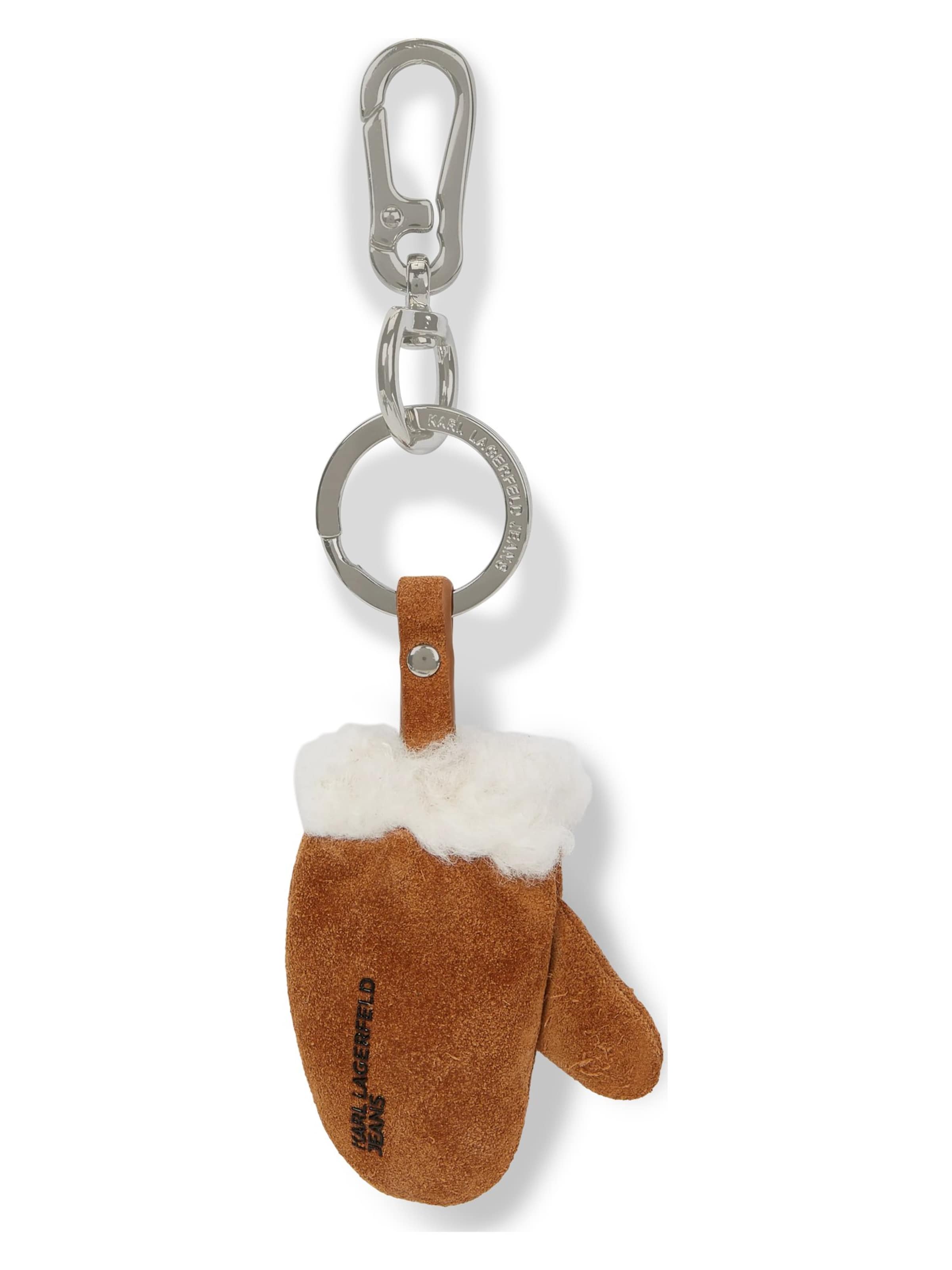 KARL LAGERFELD JEANS Sleutelhanger in Bruin: voorkant