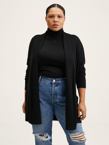 Cardigan 'ALMA' MANGO en noir