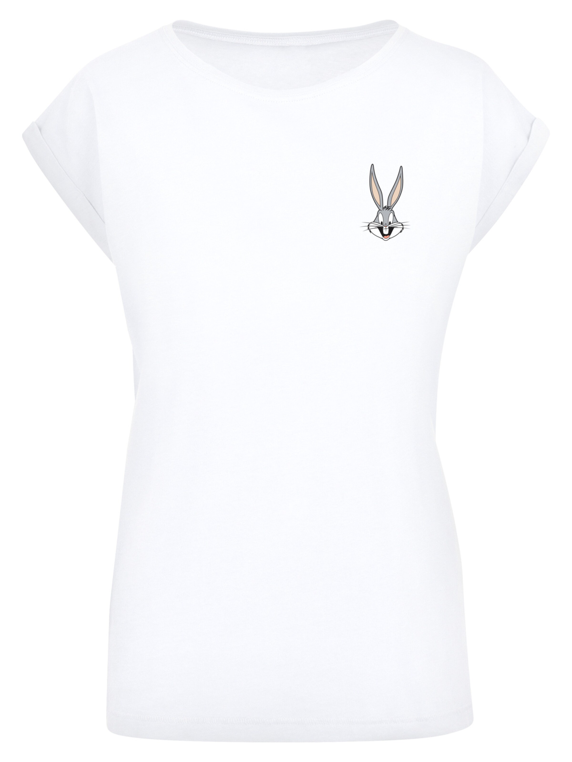 T-shirt 'Looney Tunes Bugs Bunny Breast' F4NT4STIC en blanc : devant