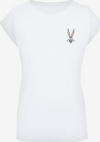 F4NT4STIC Shirt 'Looney Tunes Bugs Bunny Breast' in White: front