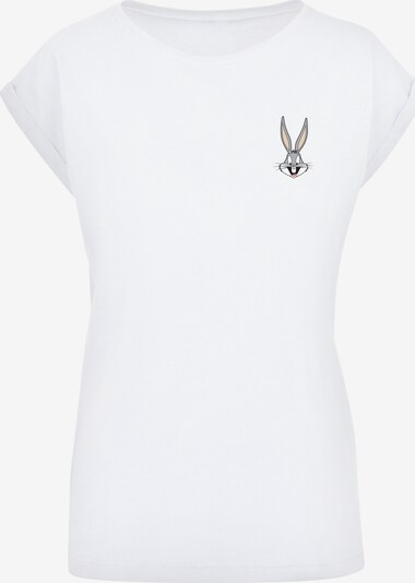 F4NT4STIC Shirt 'Looney Tunes Bugs Bunny Breast' in de kleur Lichtgrijs / Zwart / Wit, Productweergave