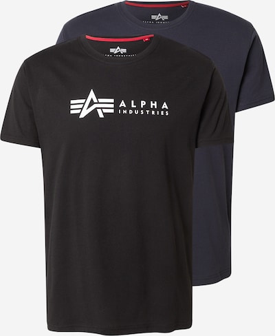 ALPHA INDUSTRIES Majica veličine XXL u mornarsko plava / žuta / crna / bijela, Pregled proizvoda