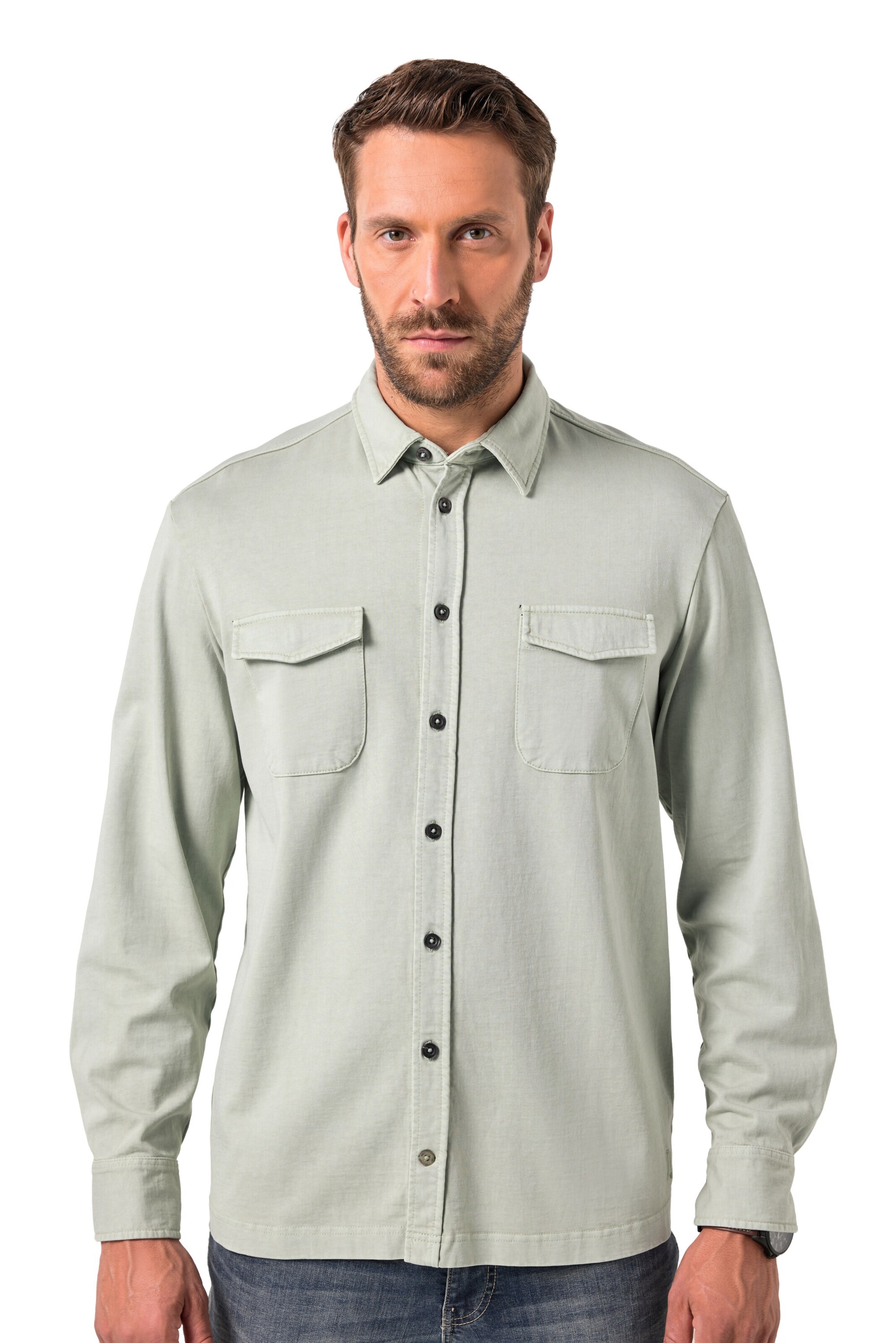 JP1880 Regular fit Button Up Shirt in Green: front