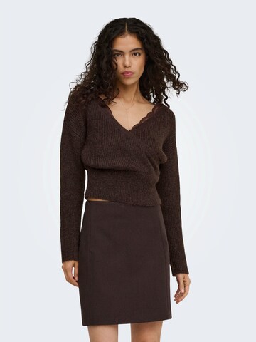 ONLY - Jersey 'ONLMAGGIE' en marrón: frente