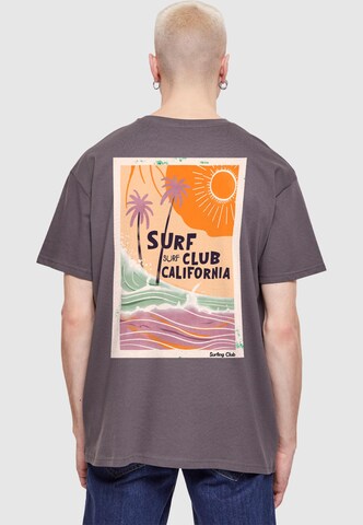Merchcode T-Shirt 'Surf Club California' in Grau: Vorderseite