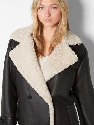 Bershka Winter Coat in Black