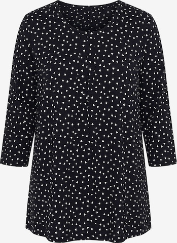 Ulla Popken Shirt in Schwarz: Vorderseite