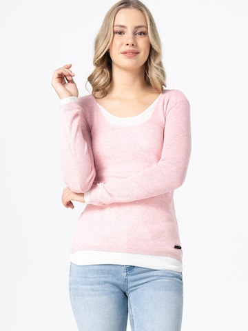 Sweat-shirt M.O.D MIRACLE OF DENIM en rose : devant