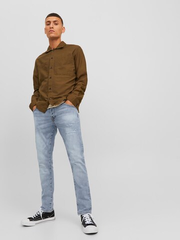 JACK & JONES Slimfit Jeansy 'GLENN' w kolorze niebieski