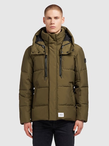 khujo Winter Jacket 'Kirc' in Green: front