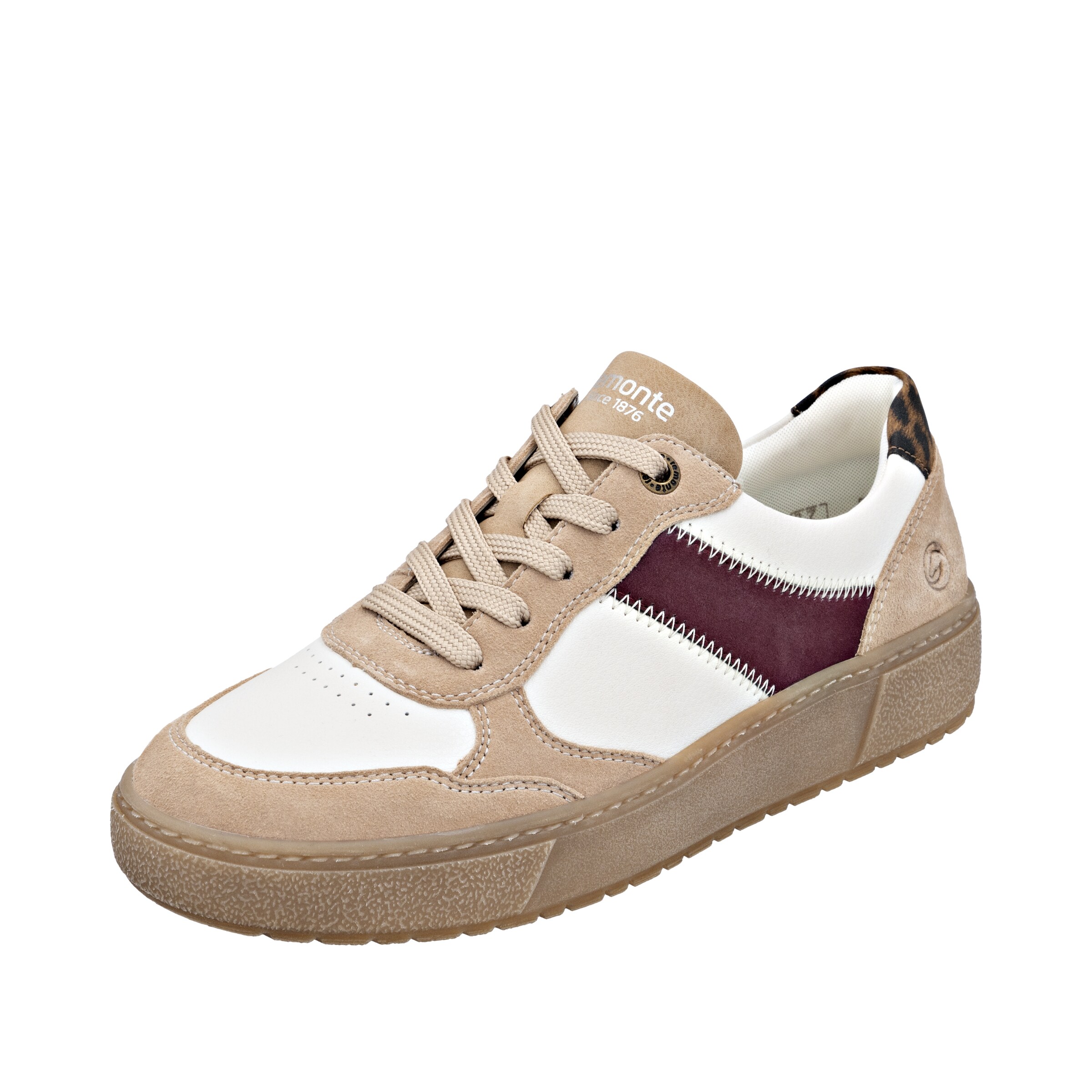 REMONTE Sneakers in Beige / Bordeaux / White, Item view