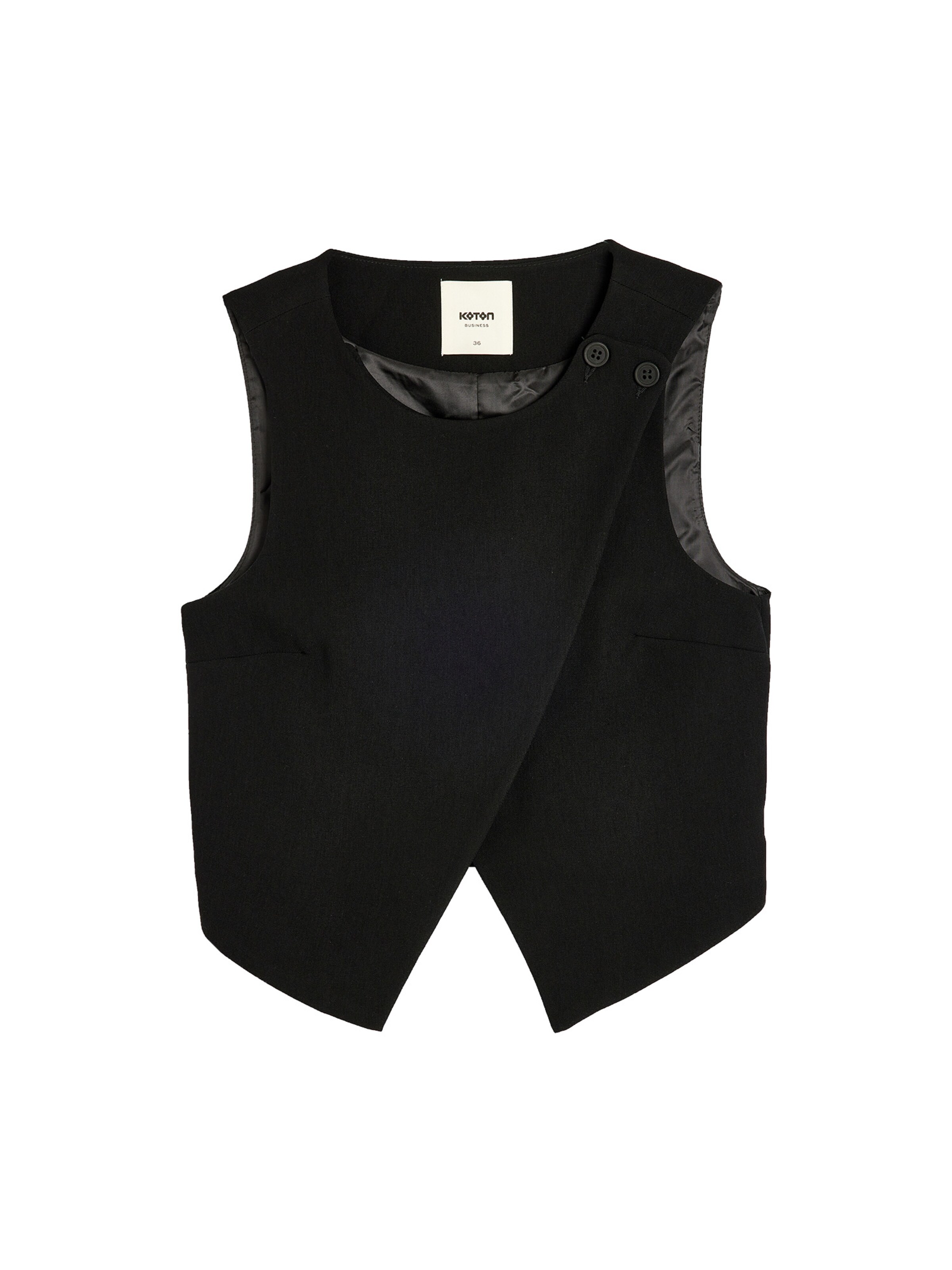 Koton Gilet in Zwart: voorkant