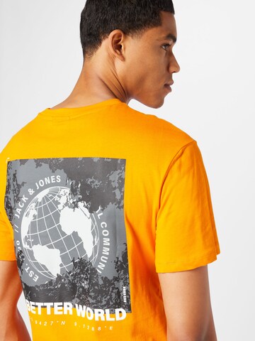 JACK & JONES T-Shirt 'Filo' in Orange
