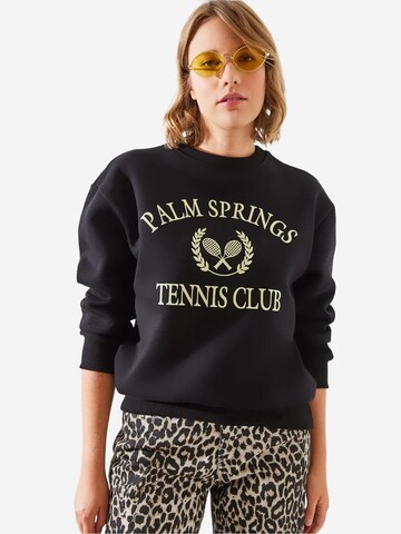 Sweat-shirt Bianco Lucci en noir : devant