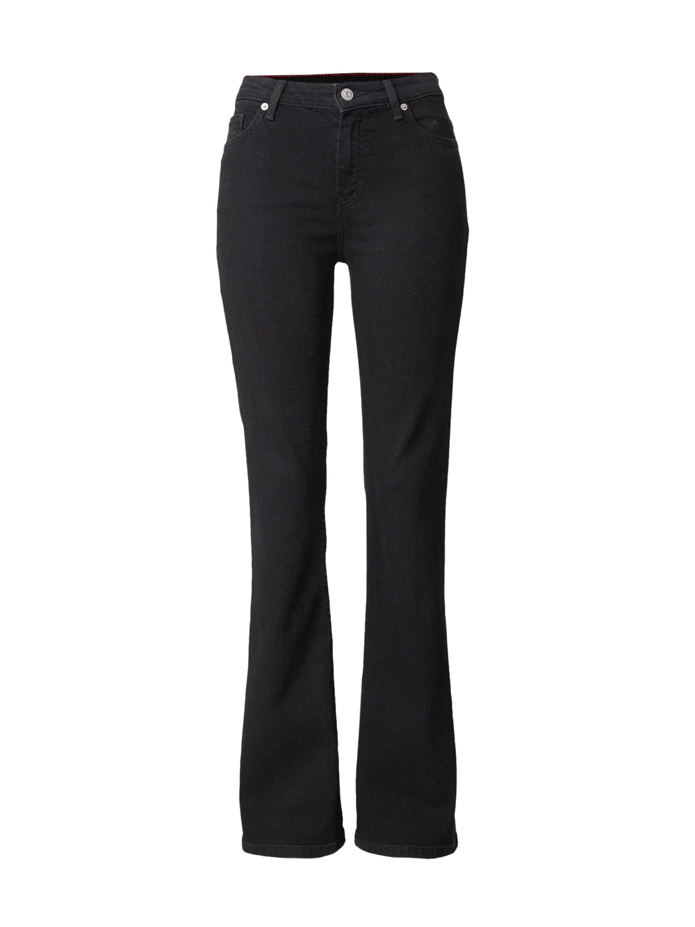 TOMMY HILFIGER Разкроени Дънки в черно: отпред