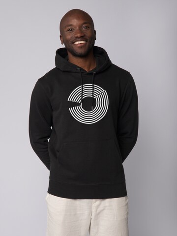 Watapparel Sweatshirt 'Abstract 01' in Zwart: voorkant