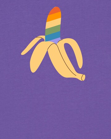 Watapparel Shirt ' Rainbow Banana ' in Purple