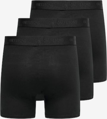 Only & Sons Boxer shorts in Black: front