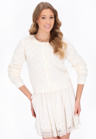 IZIA - Casaco de malha em branco: frente